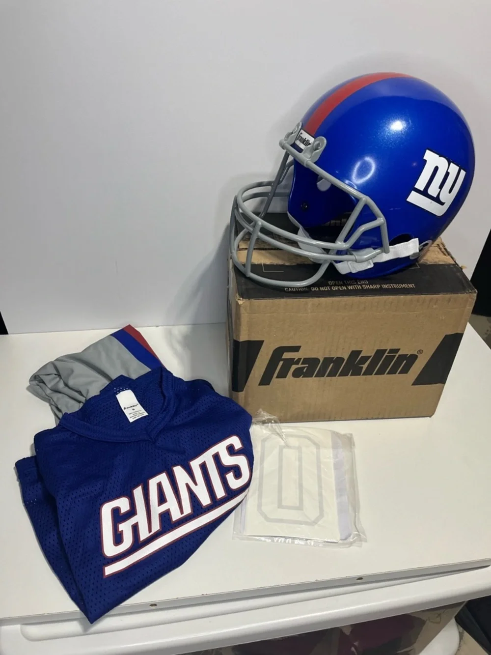 Franklin Sports NFL Giants Kids Football Uniform Costume Boys & Girls - Small